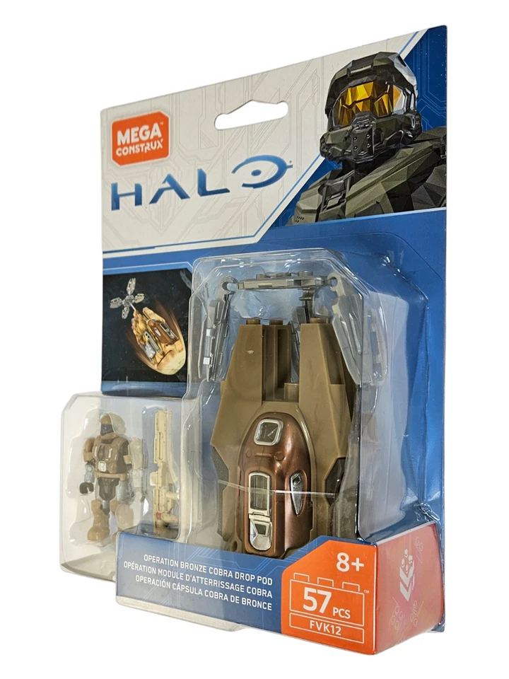 HALO OPERATION BRONZE COBRA DROP POD MICRO FIGURE SET MEGA CONSTRUX 57pc 2018 - Image 3 of 4