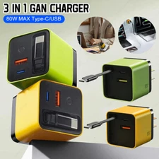 3 In 1 GaN Charger Scalable 80w Max Fast Charger Module With Type C & USB Ports