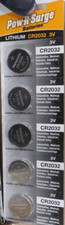 5 Batteries-Panasonic Pow R Surge CR2032 3V Lithium Coin Watch Battery EXP 2030