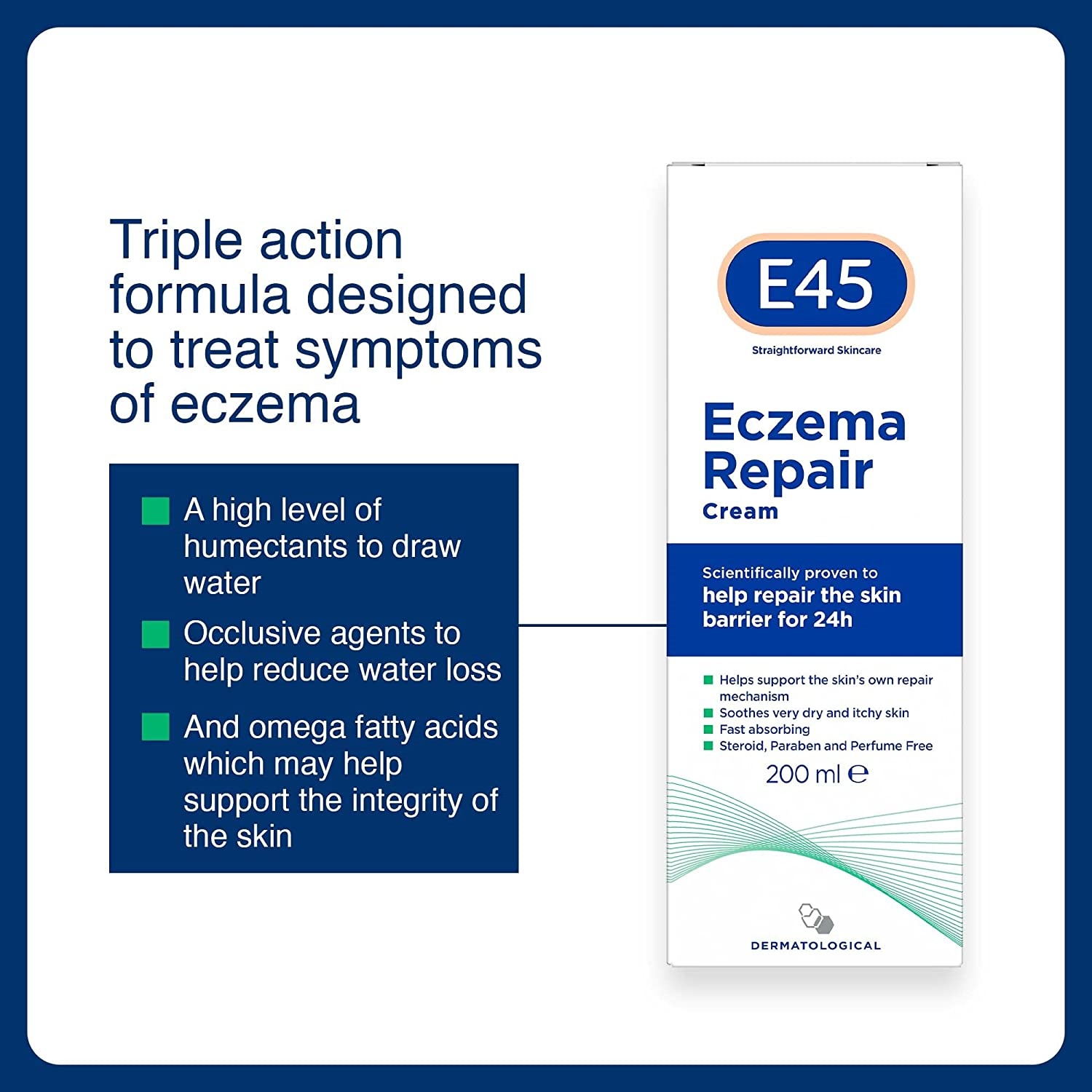 E45 Eczema Repair Cream, Eczema Cream Adults and Children, Suitable for