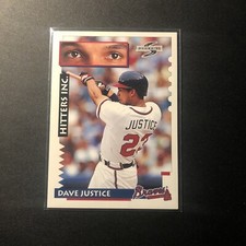 1995 Score  Hitters Inc.  Dave Justice  #555 MT Atlanta Braves