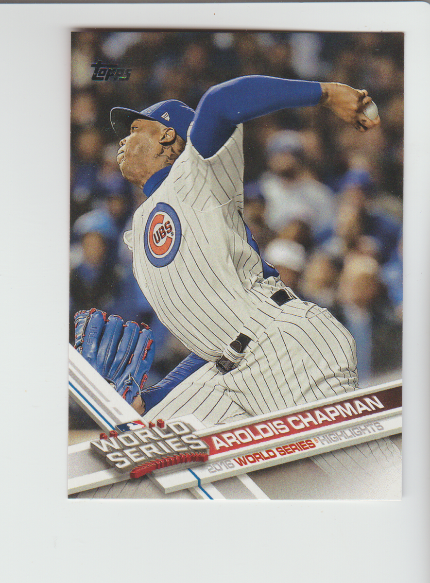 2017 Topps #39 Aroldis Chapman World Series Championship card