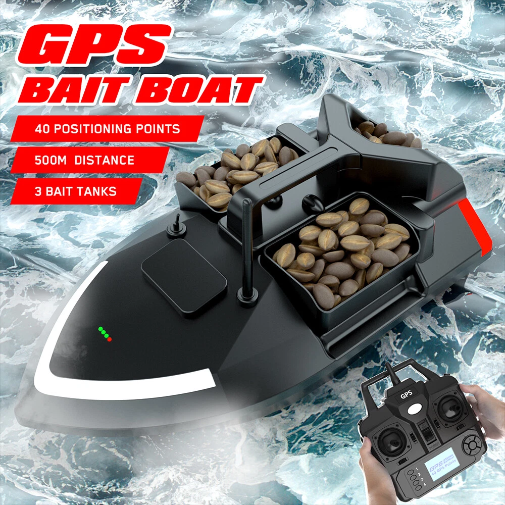 GPS RC Fishing Bait Boat 500m Remote Control Bait Boat Fish Finder 10km/h d  B3L2