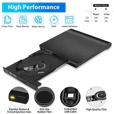 DVD/CD±RW Writer Drive Burner Reader Player Laptop Burner Portable Optical