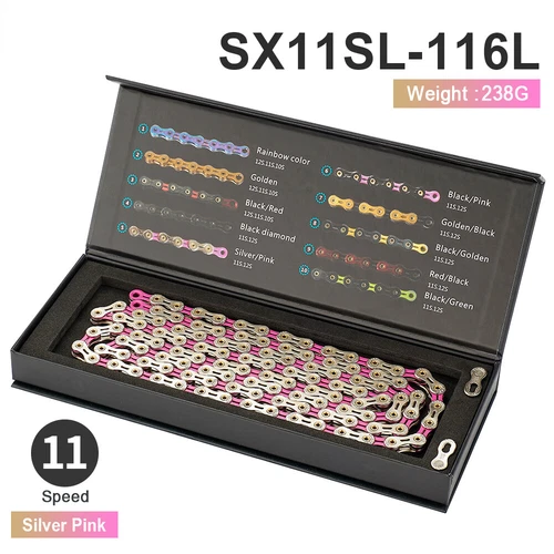 Cadena de bicicleta revestimiento tipo diamante 11 12 velocidades ciclismo montaña carretera cadena de bicicleta - Imagen 31 de 41