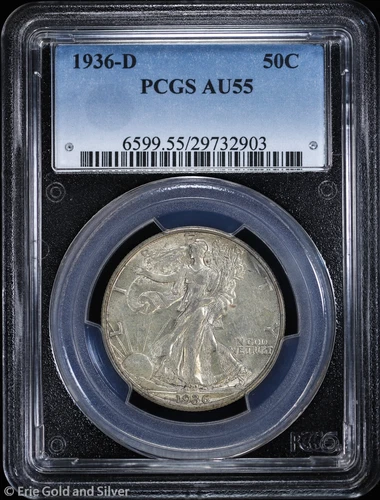 1936-D 50c Walking Liberty Half Dollar PCGS AU 55