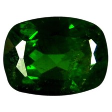 1.59 ct AAA Phenomenal Cushion Shape 8 x 6 mm Green Chrome Diopside Gemstone