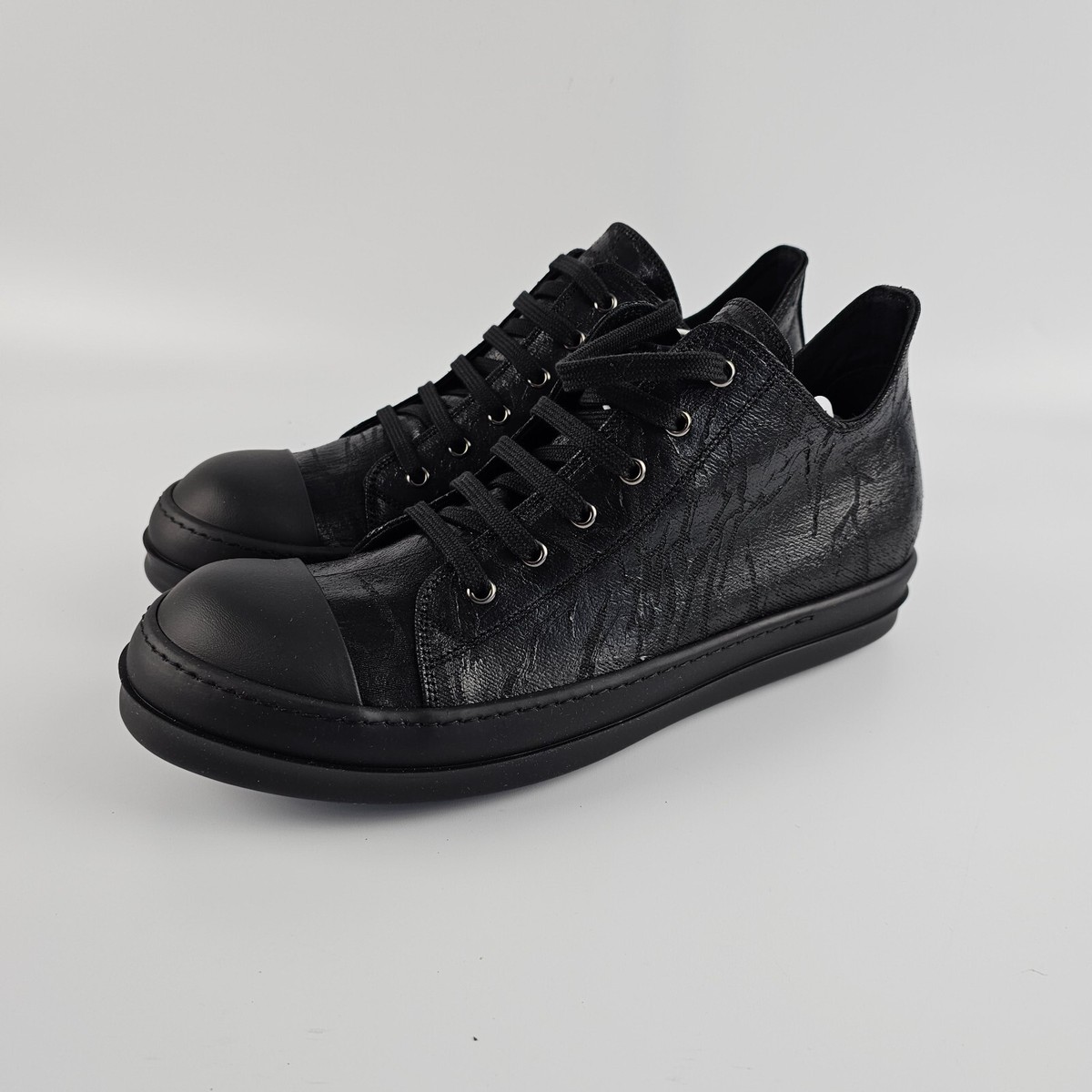 RICK OWENS DRKSHDW Hollywood $815 All Black Megacrust Denim RICK OWENS DRKSHDW Hollywood $815 All Black Megacrust Denim