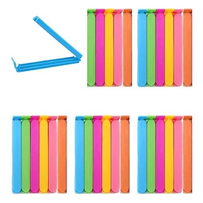 SHUBEIEUMI 12 Pezzi Chiudi Sacchetti, 7/11/16cm Mollette Alimenti, Plastica Clip di Tenuta Riutilizzabile, Alimentari Tenuta Clip la Cucina, per Snack, caffè, Caramelle(3 Colori