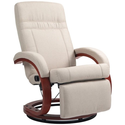 Manual Recliner Swivel Reclining Chair with Footrest Armrests