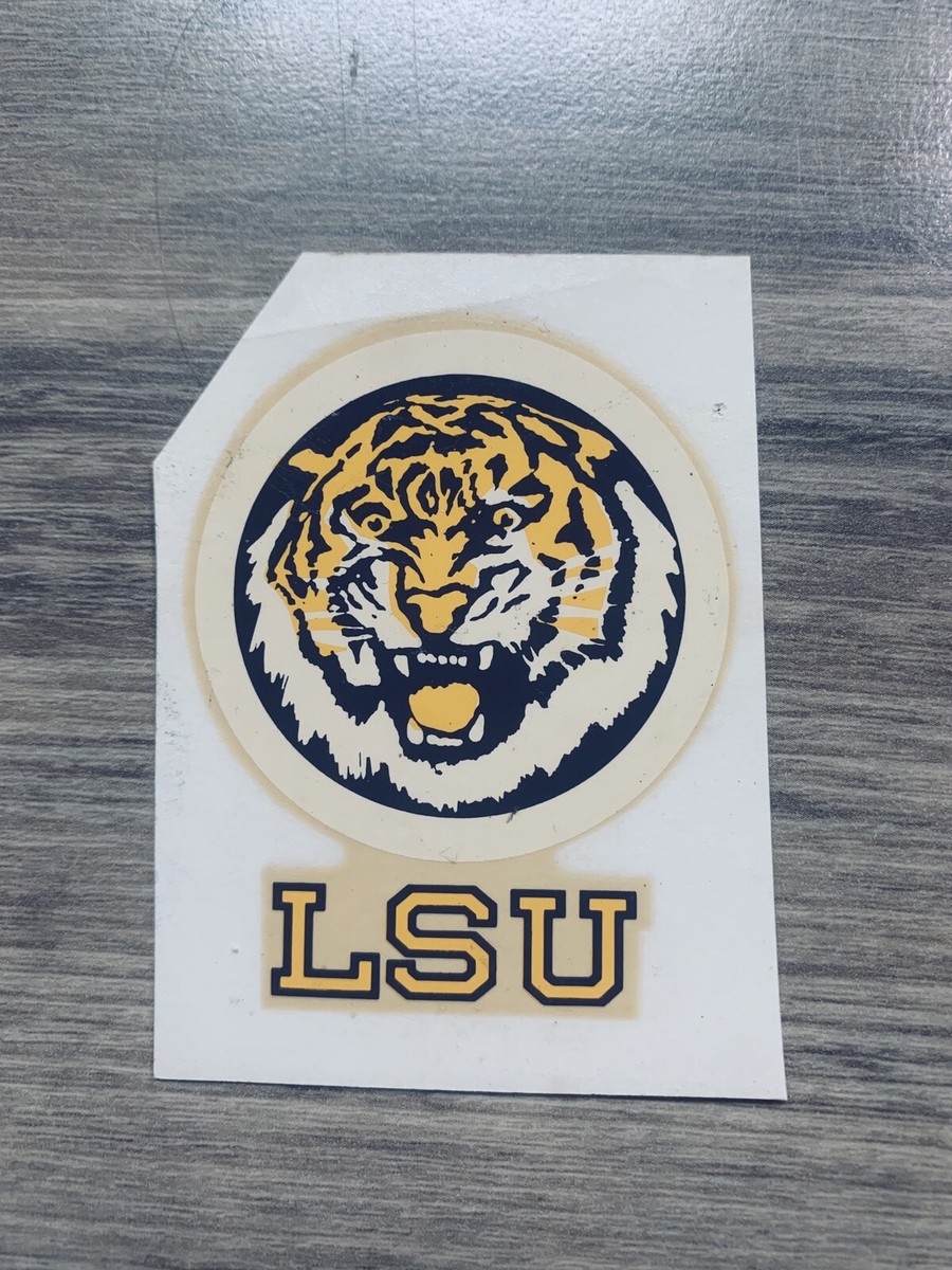 ビンテージ カラーフロッキー ワッペン LSU Tigers カレッジ 2枚 ビンテージ○レタードワッペンB○240129k7-otclct カレッジ