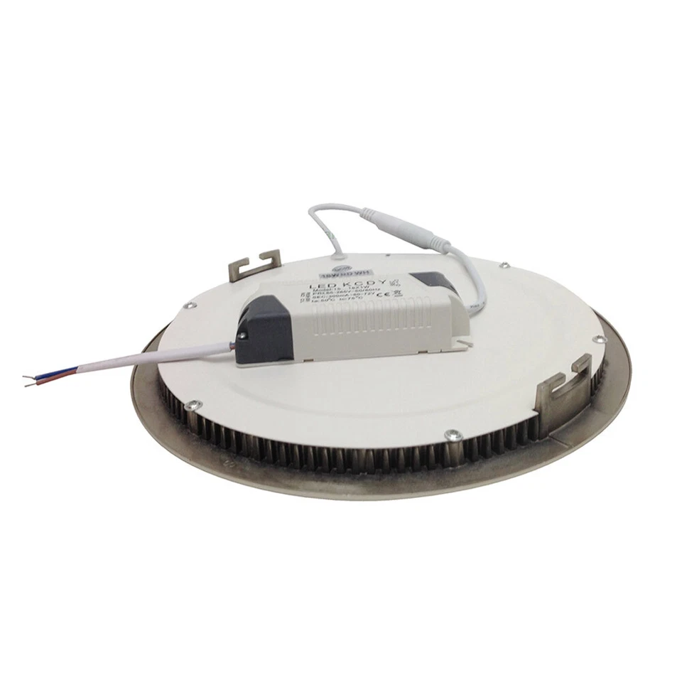 Pannello led incasso silver tondo slim 12 watt plafoniera luce 6500k 3000k 4000k - Immagine 4 di 4