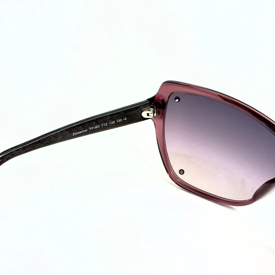 TOM FORD TF363 EKATERINA 71Z Red Wine Screw Visor Mask Sunglasses 363 Authentic - Image 2 of 4