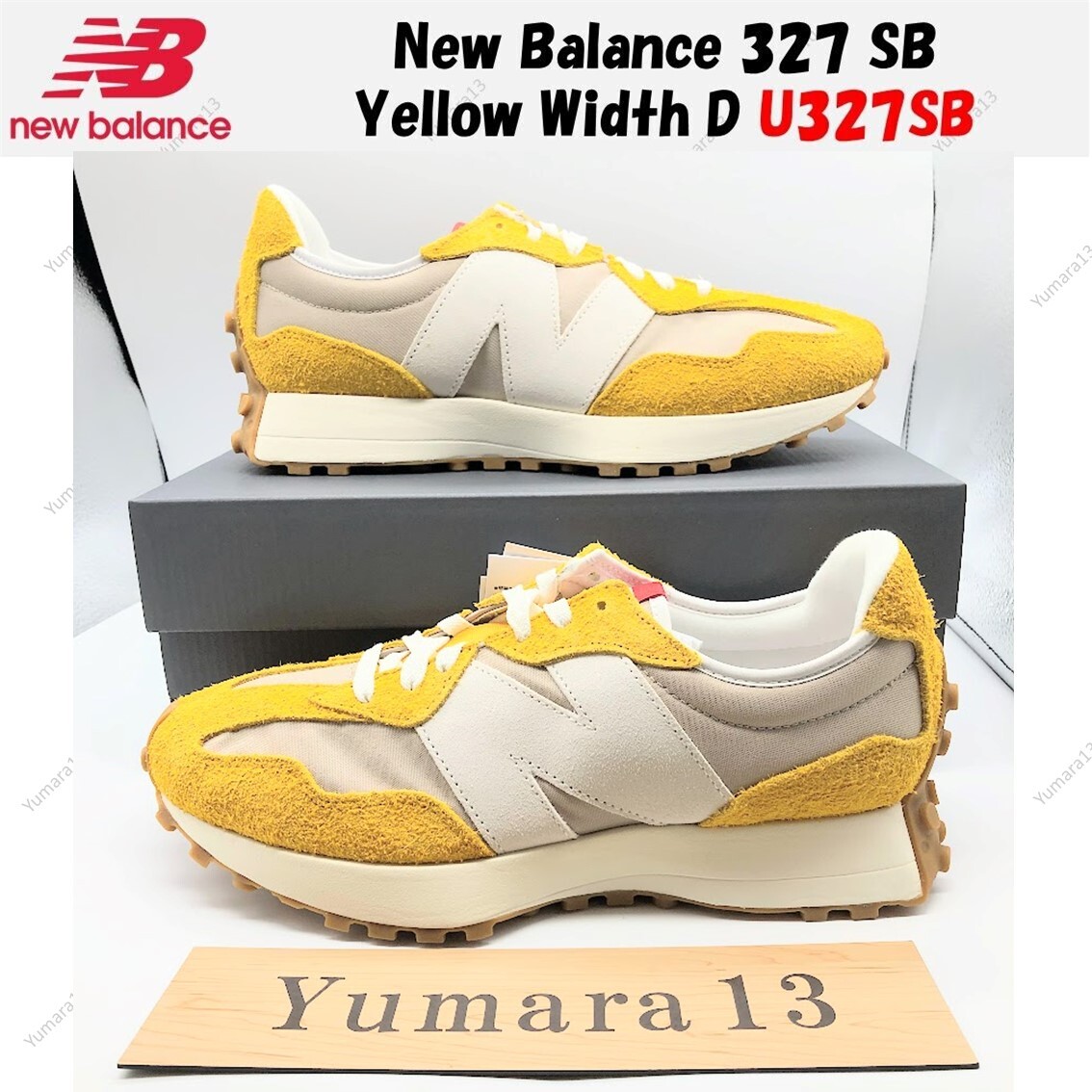 New Balance 327 SB Yellow Width D U327SB US Men's 4-14 New New Balance 327 SB Yellow Width D U327SB US Men's 4-14 New