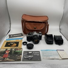 Canon AE-1 Program 35mm SLR Film Camera with 50mm Lens, Tested Working, Clean