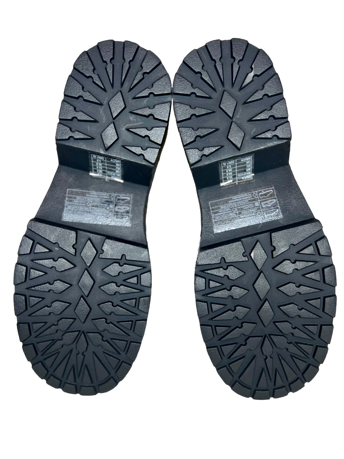 SAOLA Stivaletti stringati bianchi ecopelle coccodrillo suola punk plateau fibbia misura 5 5