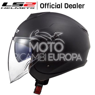 Helm Jet LS2 OF573 Twister II Single Mono Black Matt Doppelt Visier Genehmigt