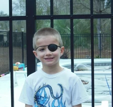  World's Best Eye Patch - CHILD BLACK ,LASTS FOR YEARS , replaceable elastic