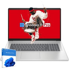 HP 17.3"Touch Laptop computer Win11P 4.5GHz AMD-R5-7530U UpTo 64GB RAM 2TB SSD