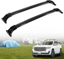 Roof Rack Cross Bars Fit 2017-2022 GMC Acadia | Aluminum Cargo Rails Black