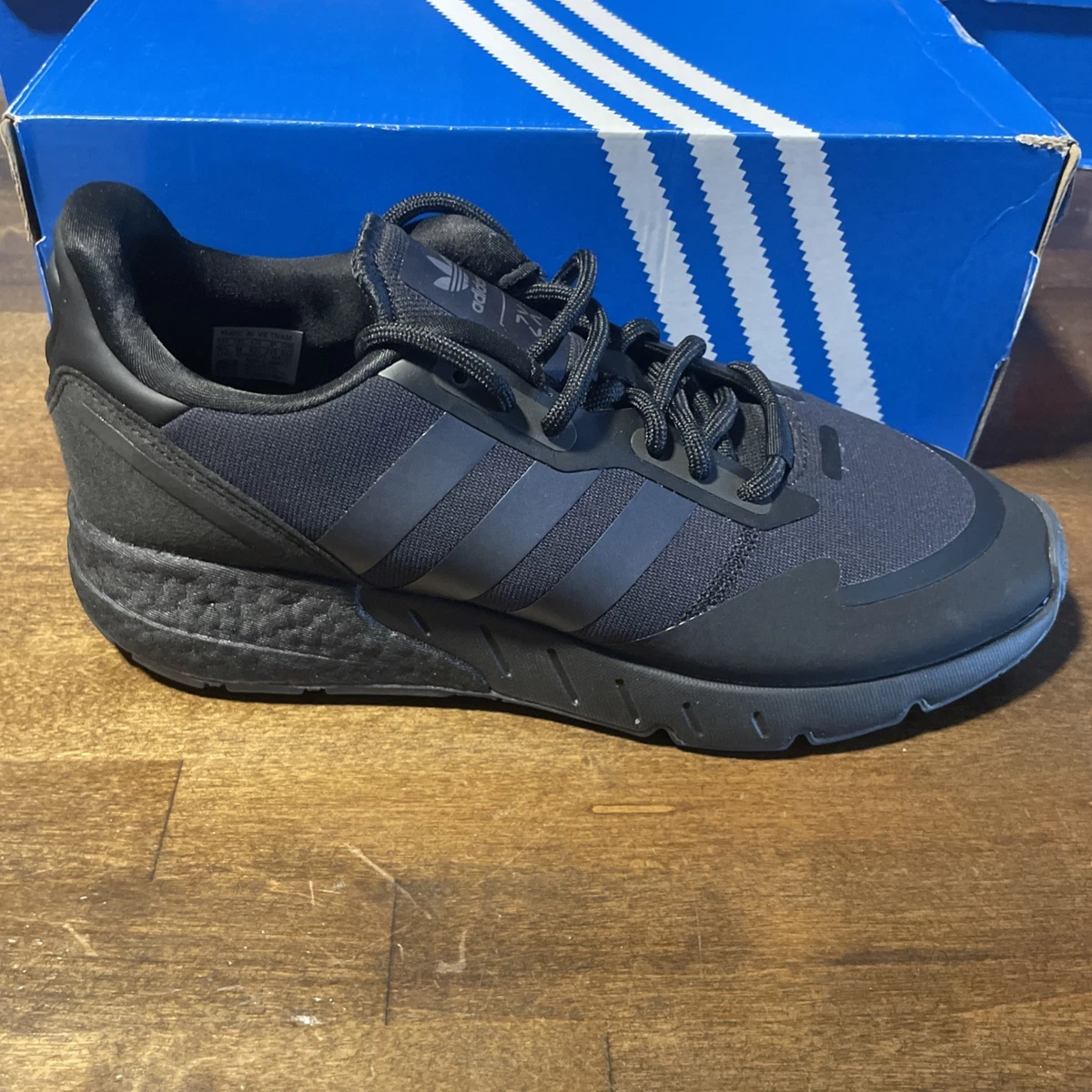 Adidas ZX 1K Boost Black Blue Metallic for sale | eBay
