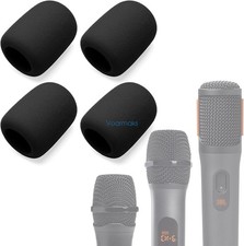 4-Pack Black Foam Mic Cover Windscreen for JBL PartyBox Mic 100 Wird Microphone