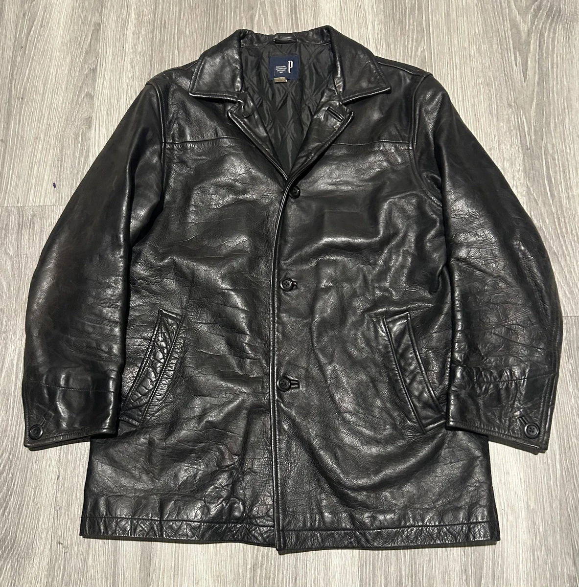 Gap Black Leather Outer Shell Coats, Jackets & Vests for Men | eBay