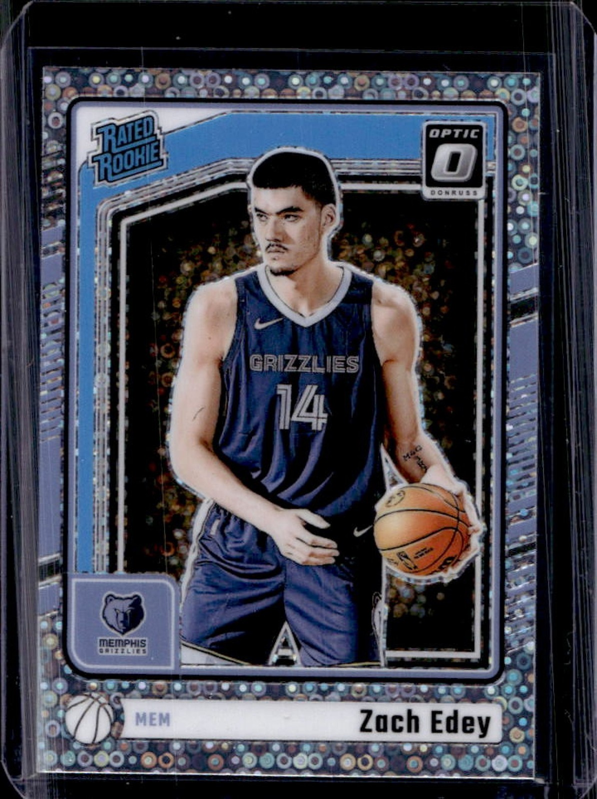 2024-25 Donruss Optic Zach Edey Rated Rookie Fast Break Holo RC #288 Grizzlies
