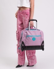 RRP€370 KIPLING Poppy Geo Suitcase Backpack Cabin Size 3M Scotchlite™ Zipped