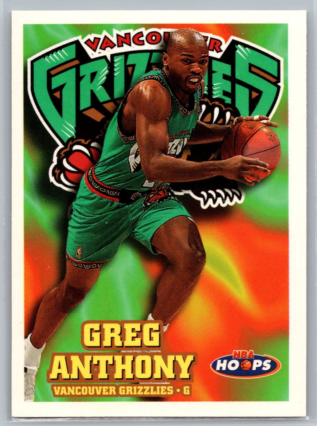 Greg Anthony 1997-98 Hoops Set Break BASKETBALL #155 Vancouver Grizzlies
