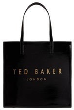 Image of Ted Baker Womens Crinkon Crinkle Large Icon Tote Bag - Black
