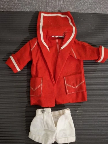 VTG 60'S BARBIE 2PC #963 RESORT SET NAVY RED JACKET & WHITE SHORTS