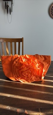 Murval orange summer springtime tote bag beach Bag purse 15x8x6 zip close Rise
