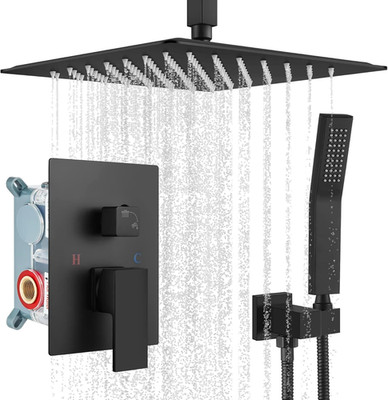 Bathroom Rain Shower Combo Set 12'' Rainfall Shower Head with Handheld Spray