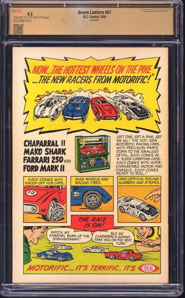 Green Lantern 61 CGC 8.5 Savannah Pedigree SILVER AGE NICE! - Image 2 of 2