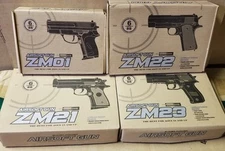 Lot Of 4 Compact Tactical Metal Spring Airsoft Pistol Handgun W/ 10,000 BB's