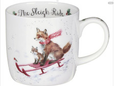 Wrendale Designs &lsquo;Sleigh Ride' Fox Mug - nwt