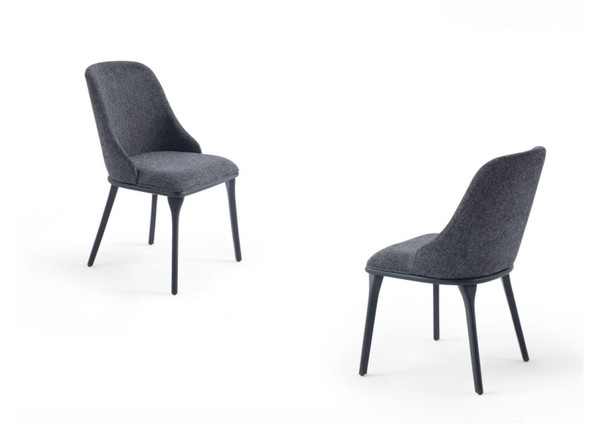 Luxus Stuhl Grau SitzmöBel Polsterstuhl Esszimmer Sitz Designer Lehnstuhl-image