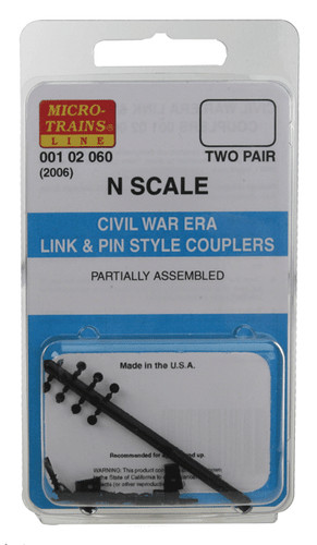 Micro Trains Line ~ Body Mount Kupplungen ~ Link & Pin Style ~ 2 Paar ~ 102060 | Zustand: New