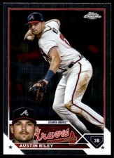 Austin Riley 2023 Topps Chrome #66 Atlanta Braves FREE SHIPPING AutographDen