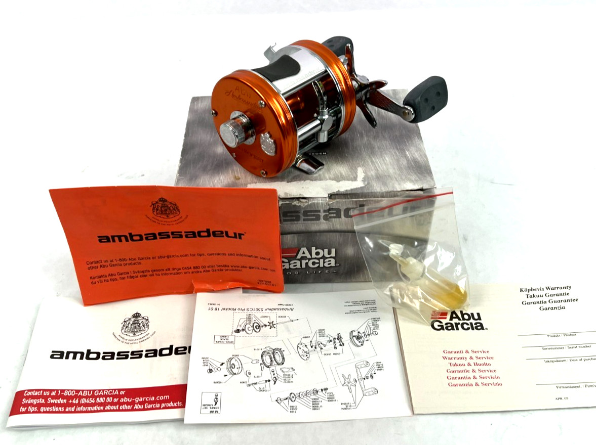 NIB Abu Garcia Ambassadeur 5501CS Pro Rocket LH Reel Casting Fishing Reel 5.3:1