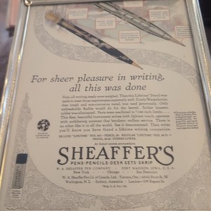 Vintage Framed Sheaffers Pen Ad