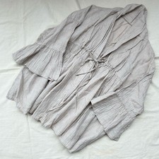 Nest Robe Linen Blouse Natural Beige Gathered Free Size Used