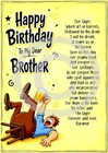 NEW Happy Birthday To My Dear Brother' - A5 Birthday Card Humourous Adult Funny