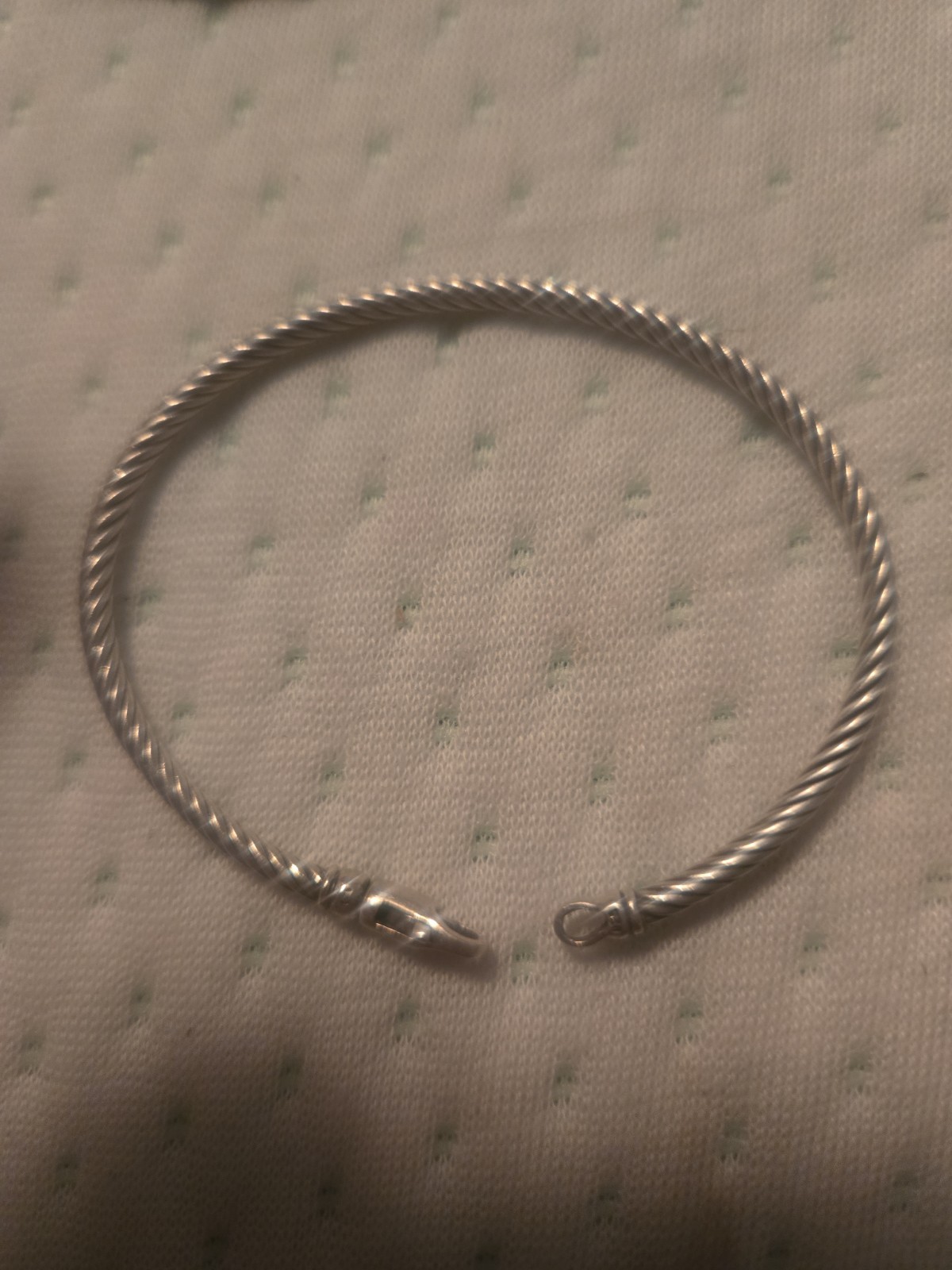 David Yurman Steeling 925 Cable Bracelet 3mm