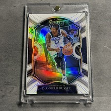 D'Angelo Russell 2020-21 Panini Select White Prizm /149 #18 SP Color Match Card