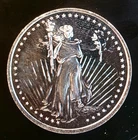 St Gaudens Design Walking Eagle Silvertowne Mint Bullion-0.999 Silver 1 Oz Coin