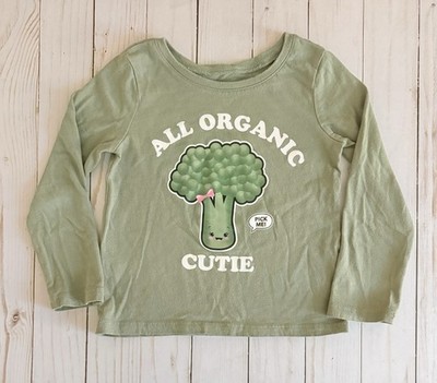 The Childrens Place Long Sleeve Graphic T-Shirt Girls 2T All Organic Cutie