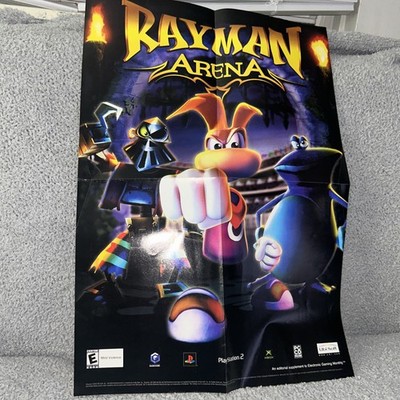 2002 Rayman Arena Gamecube PS2 Xbox PC / Tekken 4 Foldout Insert Poster bundle