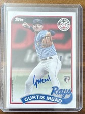 2024 Topps Series 1 35th Anniversary Rookie Autograph Curtis Mead Rays #89BA-CME